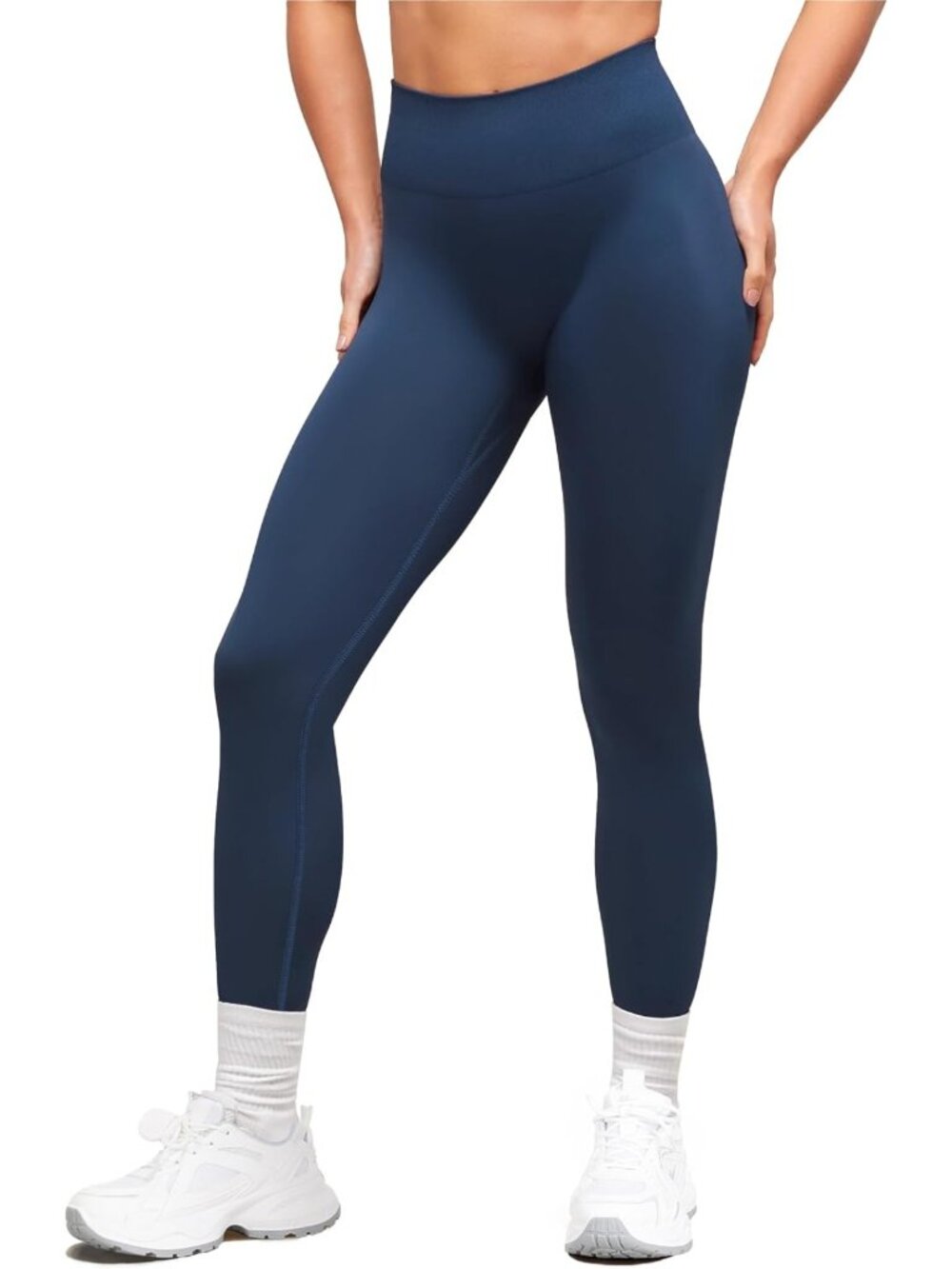 High Waist Tummy Control Scrunch Leggings for Tall Women - Seamless Gym Yoga